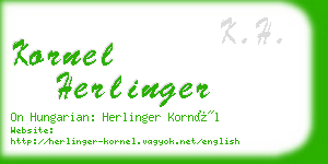 kornel herlinger business card